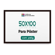 Moldura 50x100 com Proteção PETG para Quadros e Posters - Design Moderno e Resistente (Preto) - imagem 1