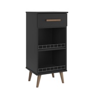 Balcão Fruteira com Suporte para Galão de Água e Armário - Design Moderno Pé Palito Preto - imagem 1