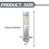 Lâmpada LED H1 2 Peças: Iluminação 800% Mais Brilhante e Design Mini 1:1 - imagem 3