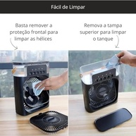 Ventilador Portátil com Umidificador e LED - Design Compacto e Multifuncional - imagem 5