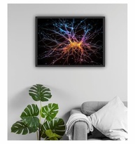 Quadro Decorativo Psicologia Neurônio - Design Científico A3 (45x33cm) para Ambientes Inteligentes - imagem 3