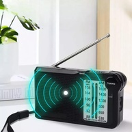 Mini Rádio Portátil Retrô FM/AM Recarregável Tipo-C | Som Nítido e Design Vintage - imagem 1