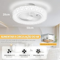 Ventilador de Teto com Luz e Controle Remoto – 6 Velocidades, Iluminação RGB e Design Ultrafino - imagem 3