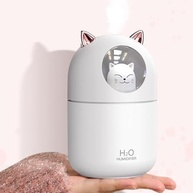 Umidificador de Ar Gatinho com LED - 300ml, Design Fofo, Silencioso, USB, Difusor de Aromas - imagem 5