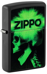 Isqueiro Zippo Green Skull Design Original à Prova de Vento - Estilo Único - imagem 1