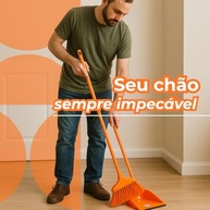 Kit Vassoura & Pá Premium 70 cm – Cerdas Firmes, Limpeza Profissional e Design Moderno - imagem 5