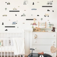 Kit Adesivos Infantil Lavável para Quarto de Bebê - Designs Criativos e Seguros para Meninos e Meninas - imagem 1