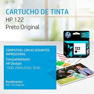 Cartucho Hp 122 Original Ch561hb preto p/ Deskjet 1000, 2050, 3050, 2000 - imagem 3