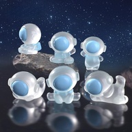 6 Peças Astronauta Luminoso em Micro Paisagem - Decoração Criativa em Resina para Sala e Desktop - imagem 3