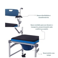 Cadeira de Banho em Alumínio Desmontável SC102 - Segurança e Conforto para Banhos com Mobilidade Reduzida - imagem 4