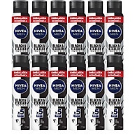Desodorante Nívea Black & White 200ml – Kit com 12 Unidades - imagem 1