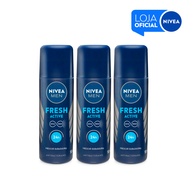 Desodorante NIVEA MEN Fresh Active 90ml: 24h de Frescor - imagem 1
