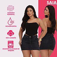 Saia Jeans Cintura Alta: Modeladora e Despojada - imagem 2