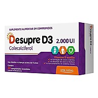 Desupre D3 2000UI: Suplemento de Vitamina D3 com 40 Comprimidos - imagem 1