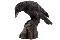 Estatueta Raven on Rocks em Resina Pintada à Mão - Decoração Artística e Detalhada - imagem 2