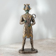 Estátua de Osiris em Bronze - Réplica Egípcia Detalhada para Decoração e Coleção - imagem 4