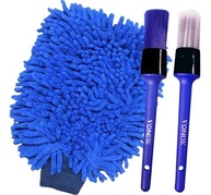Kit Essencial Vonixx: Luva Microfibra 125gsm + Pincéis Detalhamento Interno/Externo - imagem 1