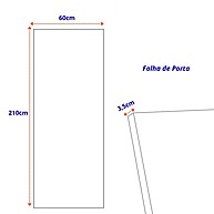 Porta de Madeira Maciça 210x60cm Lisa – Qualidade e Elegância em Cada Detalhe - imagem 2