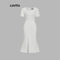 Vestido Floral Jacquard Lovito: Elegância em Cada Detalhe - imagem 2
