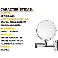 Espelho de Aumento 3x Giratório 360º Agrantt – Precisão em Cada Detalhe - imagem 2