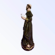 São Francisco de Assis - Escultura em Resina 7 cm | Detalhes Minuciosos e Pintura Artesanal - imagem 2
