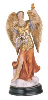 Estatueta Sagrada Arcanjo Uriel 12,7 cm - Decoração Religiosa em Resina com Detalhes Inspiradores - imagem 1