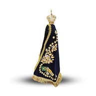 Imagem Nossa Senhora Aparecida 30cm em Resina com Manto e Coroa - Detalhes Finos e Artesanais - imagem 4