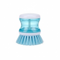 Escova de Limpeza com Recipiente para Detergente - Design Anatômico e Cerdas Sobrepostas para Louças e Objetos Cortantes (Azul Claro) - imagem 1