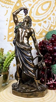 Estatueta de Baco Dionísio - Deus do Vinho - 28cm - Escultura Decorativa em Resina - imagem 3