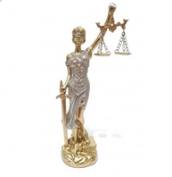 Estátua da Deusa Têmis 21cm Dourada - Símbolo da Justiça para Escritório e Decoração Premium - imagem 2