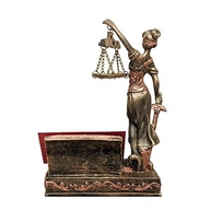 Deusa da Justiça Thêmis - Porta Cartão Decorativo em Resina para Escritório - imagem 5