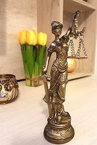 Estátua da Deusa Têmis - Símbolo da Justiça e Equilíbrio | 20cm | Decoração Elegante para Escritórios e Ambientes - imagem 2
