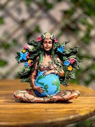 Gaia Mãe Terra - Estátua de Resina 16cm | Deusa da Natureza para Decoração e Presentes - imagem 2