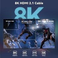 Cabo HDMI Fibra Ótica DGHUMEN 8K 30FT: Imersão Total com HDMI 2.1, 48Gbps e 8K@60Hz - imagem 4