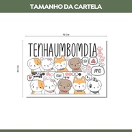Adesivo Porta Infantil Cachorros - Frase 'Bom Dia Cães Fofos' com Patinhas | Decoração para Quarto de Menina e Menino - imagem 3