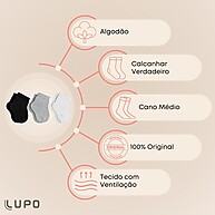 9 Pares de Meias Lupo Bebê – Conforto e Qualidade para o Dia a Dia - imagem 2