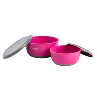 Tigelas com Tampa Clingo Rosa/Cinza - Práticas e Resistentes para o Dia a Dia - imagem 3