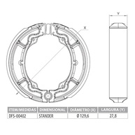 Patim Freio Lona Dia-frag Suzuki Katana 125 / Yes 125 Dfs-00402: Segurança e Desempenho para Sua Moto - imagem 4