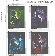 Kit de Pintura de Diamante 5D Vilão - 4 Peças | Arte com Pedras Preciosas DIY - imagem 3