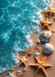 KINPLUB Kit de Pintura de Diamante 5D Estrela do Mar - Arte DIY Relaxante para Adultos - imagem 1