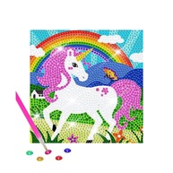 Pintura de Arte de Parede 5D 15x15cm - Kit de Diamante com Tema de Unicórnio para Iniciantes - imagem 1