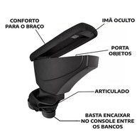 Apoio de Braço Premium Courvin Preto para Fiat Ka (2015 em diante) - Conforto e Estilo - imagem 4