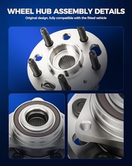 Rolamento e Cubo Roda Dianteira KAX para Ram 1500 (2012-2022) - 5 Terminais c/ ABS - imagem 3