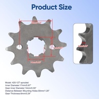 Roda Dentada Dianteira 420 12T 17mm para Motos 125-160cc - Compatibilidade Ampla - imagem 4
