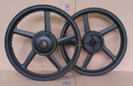 Par de Rodas Liga Leve 5 Palitos Dianteira Tambor YBR/Factor: Estilo e Performance! - imagem 3