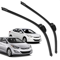 Par Palhetas Limpador Para-brisa Silicone Elantra 2011-2016 Dianteira - imagem 2