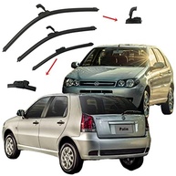 Kit Palheta Limpador Para-Brisa Dianteiro e Traseiro Fiat Palio (1996-2011) - Visibilidade Impecável - imagem 2