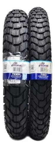 Kit 2 Pneus Technic Bros 125/150/160: Dianteiro 90/90-19 + Traseiro 110/90-17 - imagem 2