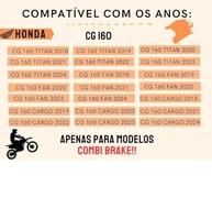 Kit Completo Disco Freio Dianteiro + Lona e Pastilha Combi Brake para Honda CG Titan 160 (2018-2024) - imagem 3