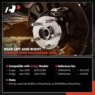 A-Premium Protetores de poeira de freio dianteiro e do lado do passageiro compatíveis com modelos Dodge - Ram 2500/Ram 3500 2003-2008, somente modelo 4WD, conjunto de 2 peças - imagem 3